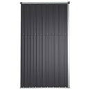 redskabsskur til haven 225x89x161 cm galvaniseret stål antracit