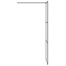 brusevæg 80x195 cm klart sikkerhedsglas sort