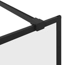 brusevæg 90x195 cm klart sikkerhedsglas sort