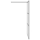 brusevæg 115x195 cm klart sikkerhedsglas sort