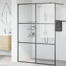 brusevæg 140x195 cm med klart sikkerhedsglas sort