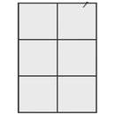 brusevæg 140x195 cm med klart sikkerhedsglas sort