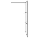 brusevæg 140x195 cm med klart sikkerhedsglas sort