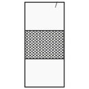 brusevæg 80x195 cm klart sikkerhedsglas sort