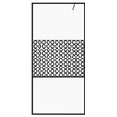 brusevæg 90x195 cm klart sikkerhedsglas sort