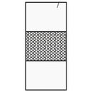 brusevæg 115x195 cm klart sikkerhedsglas sort