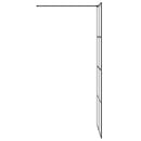brusevæg 80x195 cm klart sikkerhedsglas sort