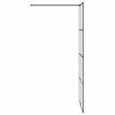brusevæg 90x195 cm klart sikkerhedsglas sort