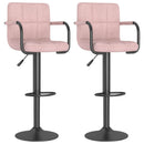 barstole 2 stk. fløjl pink