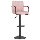 barstole 2 stk. fløjl pink