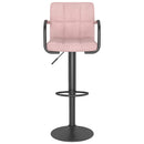 barstole 2 stk. fløjl pink