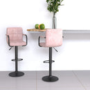 barstole 2 stk. fløjl pink