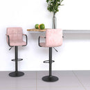 barstole 2 stk. fløjl pink