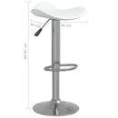 barstole 2 stk. stål og kunstlæder krom og hvid