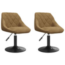 Svingstole til spisebord 2 pcs Brun 46 x 44 x 77.5 cm