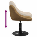 Svingstole til spisebord 2 pcs Brun 46 x 44 x 77.5 cm