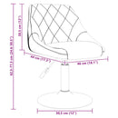 Svingstole til spisebord 2 pcs Brun 46 x 44 x 77.5 cm