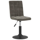 drejelige spisebordsstole 2 stk. fløjl mørkegrå