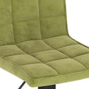 barstole 2 stk. fløjl lysegrøn