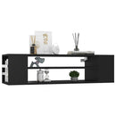 væghængt tv-bord 100x30x26,5 cm konstrueret træ sort