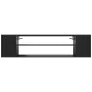 væghængt tv-bord 100x30x26,5 cm konstrueret træ sort