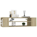 væghængt tv-bord 100x30x26,5 cm konstrueret træ sonoma-eg