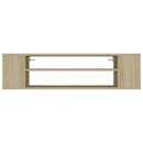 væghængt tv-bord 100x30x26,5 cm konstrueret træ sonoma-eg