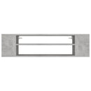 væghængt tv-bord 100x30x26,5 cm konstrueret træ betongrå