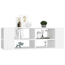 væghængt tv-bord 102x35x35 cm konstrueret træ hvid