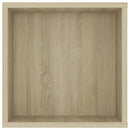 væghængt tv-bord 102x35x35 cm konstrueret træ sonoma-eg