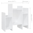 sideskab 60x26x60 cm konstrueret træ hvid