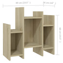 sideskab 60x26x60 cm konstrueret træ sonoma-eg