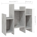 sideskab 60x26x60 cm konstrueret træ betongrå