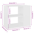 sideskab 60x30x50 cm konstrueret træ hvid