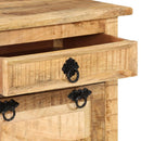 skoskab med 4 hylder og skuffe massivt ru mangotræ