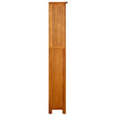 bogreol med 5 hylder 45x22x140 cm massivt egetræ
