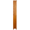 bogreol med 6 hylder 52x22x180 cm massivt egetræ