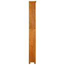 bogreol med 7 hylder 60x22x200 cm massivt egetræ