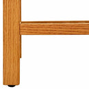 skostativ med 3 hylder 50x27x60 cm massivt egetræ