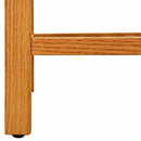 skostativ med 5 hylder 50x27x100 cm massivt egetræ