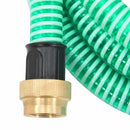 sugeslange med messingkoblinger 1,1" 3 m PVC grøn