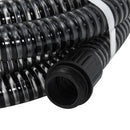 sugeslange med messingkoblinger 1,1" 5 m PVC sort