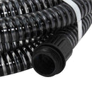 sugeslange med messingkoblinger 1,1" 7 m PVC sort