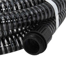 sugeslange med messingkoblinger 1,1" 15 m PVC sort