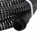sugeslange med messingkoblinger 1,1" 20 m PVC sort