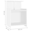 sengeborde 2 stk. 40x35x60 cm konstrueret træ hvid
