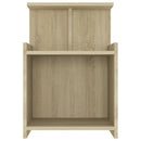 sengeborde 2 stk. 40x35x60 cm konstrueret træ sonoma-eg