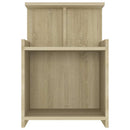 sengeborde 2 stk. 40x35x60 cm konstrueret træ sonoma-eg