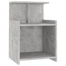 sengebord 40x35x60 cm konstrueret træ betongrå