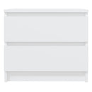 sengeborde 2 stk. 50x39x43,5 cm konstrueret træ hvid